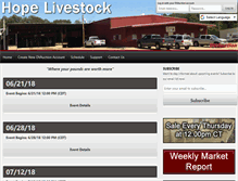 Tablet Screenshot of hopelivestock.com